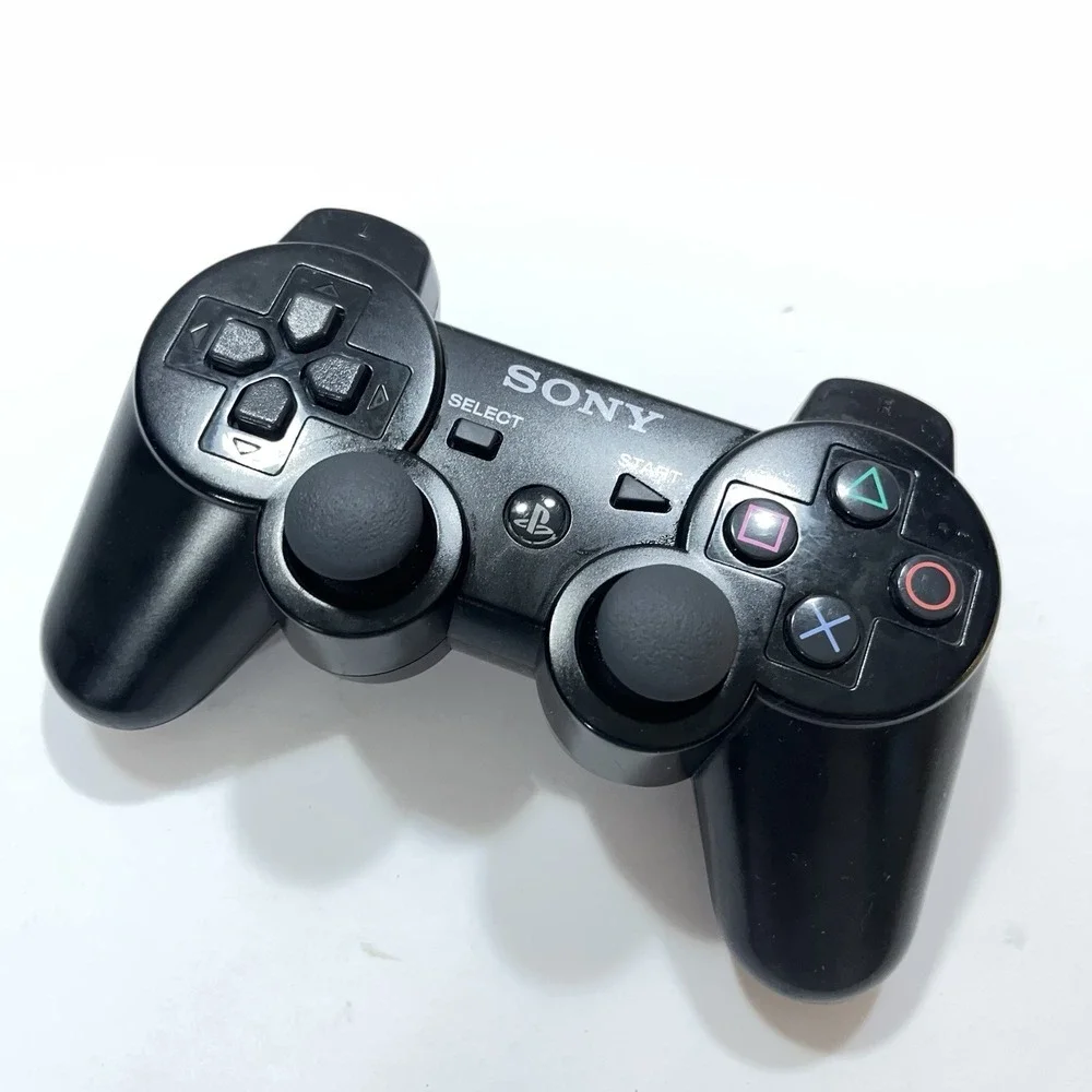 Sony PlayStation PS3 Dualshock 3 Sixaxis Controller Black *Cleaned Tested